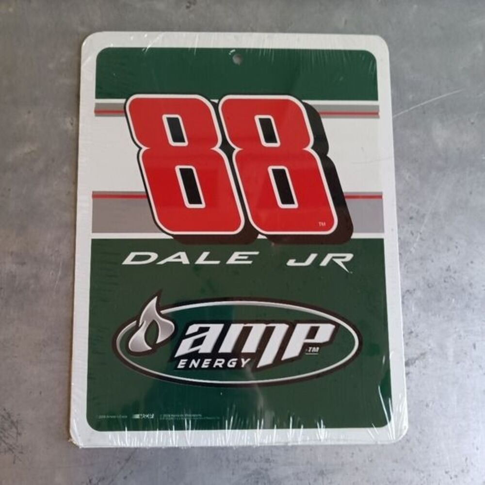 VTG NASCAR Dale Earnhardt Jr. 88 AMP Energy Hendrick Metal Wall Sign 8x11 Sealed